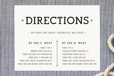 Elished Union Direction Cards By Whalen Minted Elished Union Direction Cards