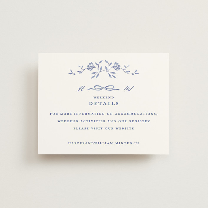 "Daisy Toile" - Direction Cards in Blue Willow by Susan Zinader.