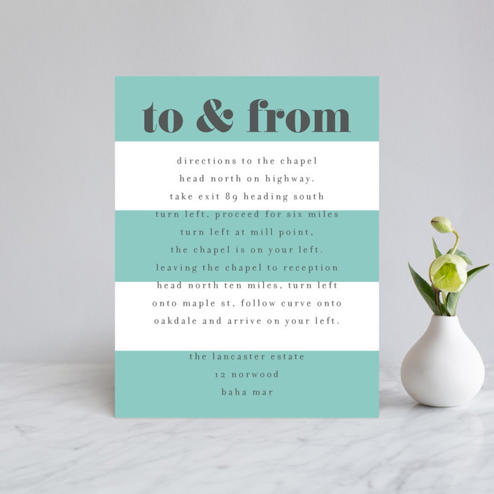 "Summer Palm" - Direction Cards in Leaf by Baumbirdy.