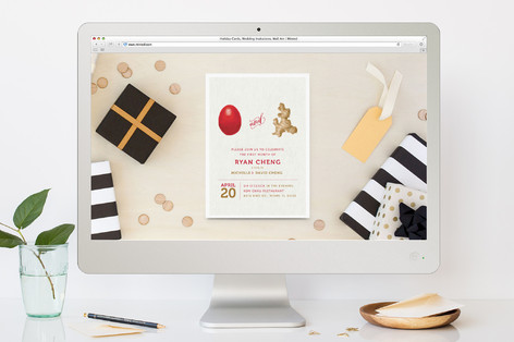 red egg party invitations