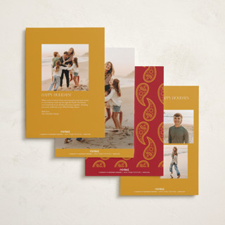 This is a turmeric diwali cards with standard by Morgan Kendall called peacock printing on recycled smooth signature in petite