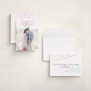 This is a ebony diwali cards with standard by Nicole Senecal called diwali printing on recycled smooth signature in petite