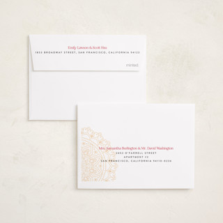 This is a magenta diwali cards with standard by Maria Alou called diwali wishes printing on recycled smooth signature in petite