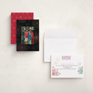 This is a garden diwali cards with standard by Grae called joyous lights printing on recycled smooth signature in petite