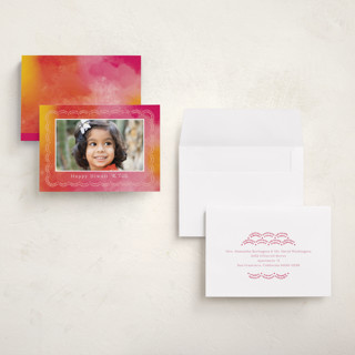 This is a carnation diwali cards with standard by Laura Hankins called painterly frame printing on recycled smooth signature in petite