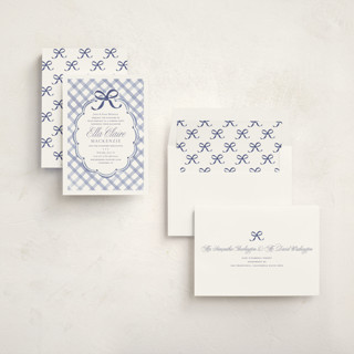 This is a bluebell debutante party invitations with standard by Meagan Christensen called lattice printing on signature in standard