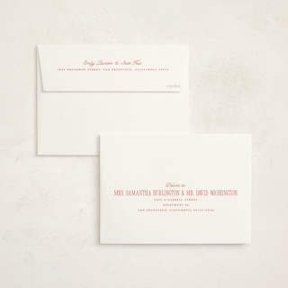 This is a peach debutante party invitations with standard by Leia Matt called greenfield toile printing on signature in standard