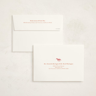 This is a peach debutante party invitations with standard by Ashlee Townsend called derby party printing on signature in standard