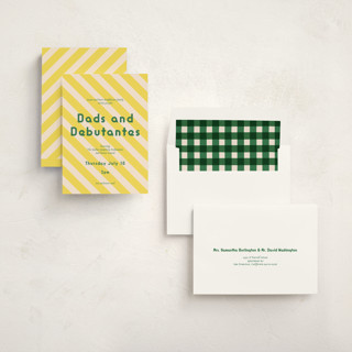 This is a limoncello debutante party invitations with standard by Ani Somi called bright stripes printing on signature in standard