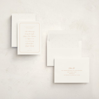 This is a peach debutante party invitations with standard by Blustery August called delicate printing on signature in standard
