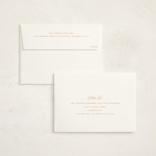 This is a peach debutante party invitations with standard by Blustery August called delicate printing on signature in standard