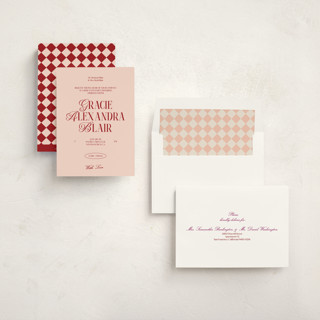 This is a flamingo debutante party invitations with standard by Helena Vitto called the debut season printing on signature in standard