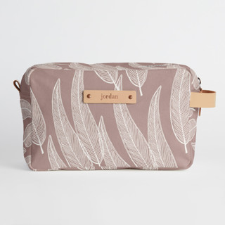 This is a mauve dopp kit by Katharine Watson called sketched willow in standard