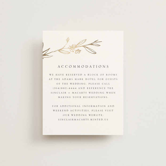 wedding reservation cards