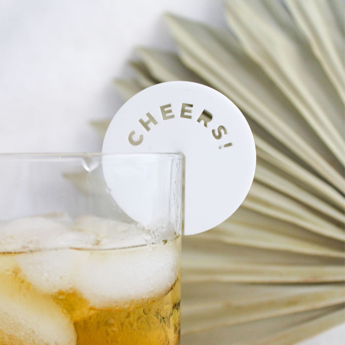 Cheers Acrylic Drink Marker, Pack of 10