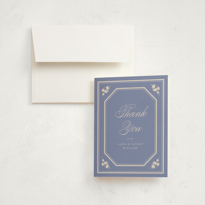 "Cherished Life" - Memorial Thank You Cards in Serene by letterfix.