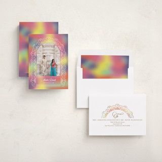 This is a indradhanush diwali cards with standard by Creo Study called rangoli arch printing on recycled smooth signature in standard