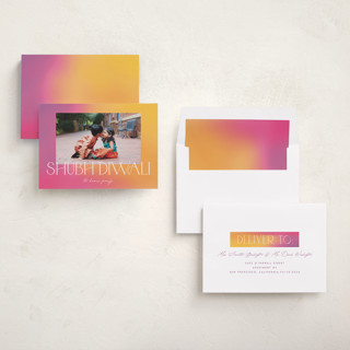 This is a fruit punch diwali cards with standard by Erin L. Wilson called brighter diwali printing on recycled smooth signature in standard