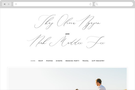 This is a ink wedding websites by Design Lotus called la noce printing on digital paper in standard