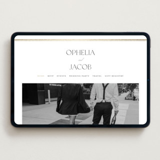 This is a pearl wedding websites by Leah Bisch called elegant type printing on digital paper in standard