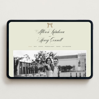 This is a champagne wedding websites by Chris Griffith called all tied up printing on digital paper in standard
