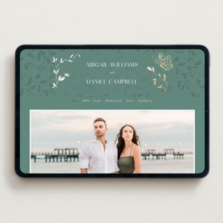 This is a eucalyptus wedding websites by Simona Camp called southern romance printing on digital paper in standard