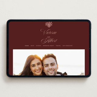This is a burgundy wedding websites by Nazia Hyder called museum printing on digital paper in standard