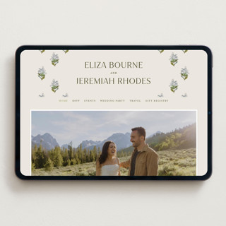 This is a almond wedding websites by Olivia Kanaley Inman called blockprint printing on digital paper in standard