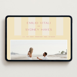 This is a lemon wedding websites by Ellen Schlegelmilch called palmetto printing on digital paper in standard