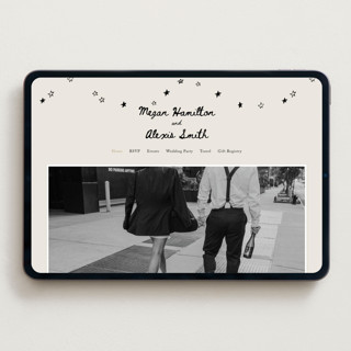 This is a lace wedding websites by Cass Loh called simple monogram printing on digital paper in standard