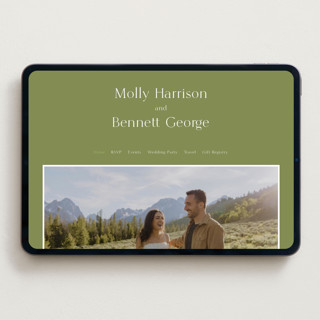 This is a moss wedding websites by Megan Davis called perriand printing on digital paper in standard