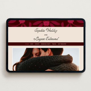 This is a garnet wedding websites by Morgan Kendall called victorian chic printing on digital paper in standard