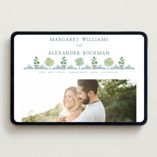 This is a meadow wedding websites by Paper Sun Studio called going to the chapel printing on digital paper in standard