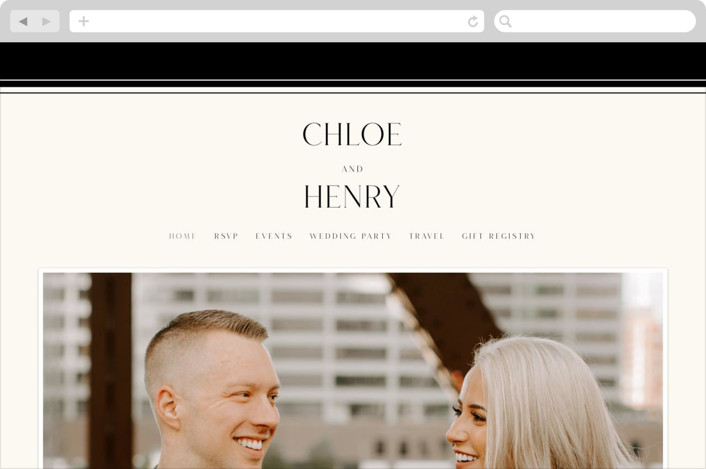 "Simple Elegance" - Wedding Website in Onyx by Monika Konieczna.