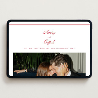 This is a scarlet wedding websites by Morgan Kendall called prep school printing on digital paper in standard