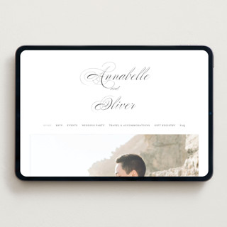 This is a onyx wedding websites by Hudson meet Rose called forever printing on digital paper in standard