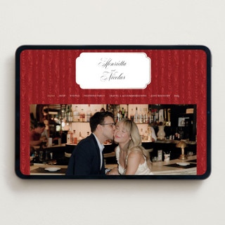 This is a crimson wedding websites by Studio Suku called moiré printing on digital paper in standard