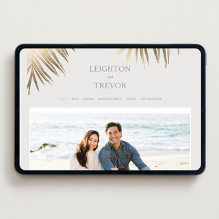 This is a sand wedding websites by Melinda Denison called gilded palm printing on digital paper in standard