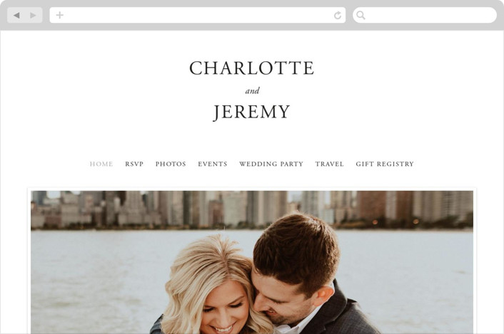 "Together With You" - Wedding Website in Noir by Kimberly FitzSimons.