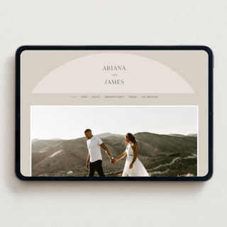 This is a stone wedding websites by Elly called the arch printing on digital paper in standard