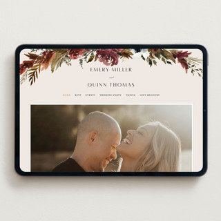 This is a autumn wedding websites by Kate Ahn called poetique printing on digital paper in standard