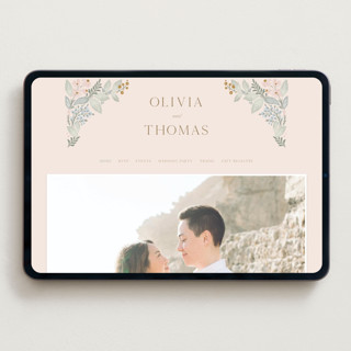 This is a blossom wedding websites by Kristen Smith called wild flora printing on digital paper in standard