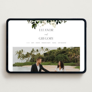 This is a meadow wedding websites by Everett Paper Goods called grove printing on digital paper in standard