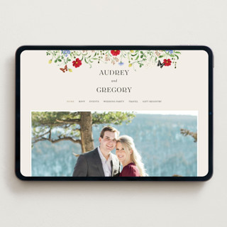 This is a elder flower wedding websites by Sarah Knight called wild meadow printing on digital paper in standard