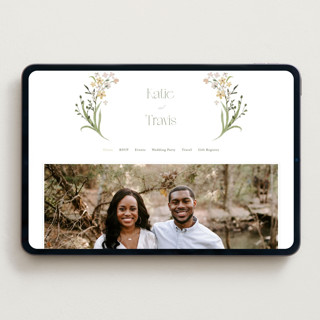 This is a olive wedding websites by Jennifer Wick called delicate buds printing on digital paper in standard