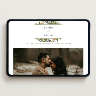 This is a fall wedding websites by Grace Kreinbrink called pressed garden printing on digital paper in standard