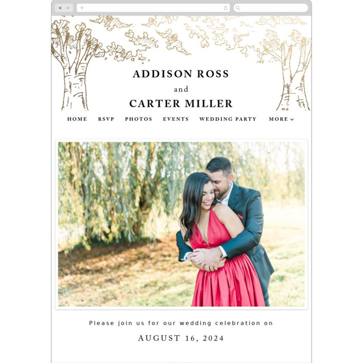 A Poem For The Trees Wedding site by Qing Ji Minted