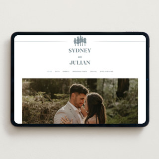 This is a stone wedding websites by Robert and Stella called sequoia printing on digital paper in standard