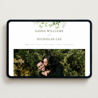 This is a garden wedding websites by Leah Bisch called verdure printing on digital paper in standard