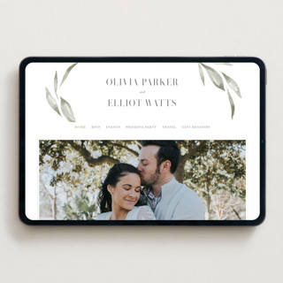 This is a leaf wedding websites by Kristie Kern called whispered leaves printing on digital paper in standard